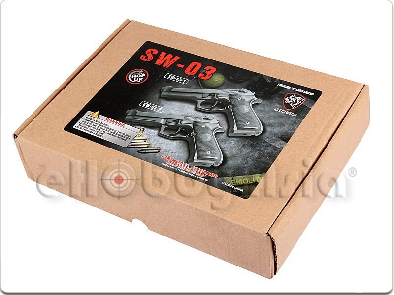 Snow Wolf M9A1 Tactical Full Metal Gas Blow Back Pistol