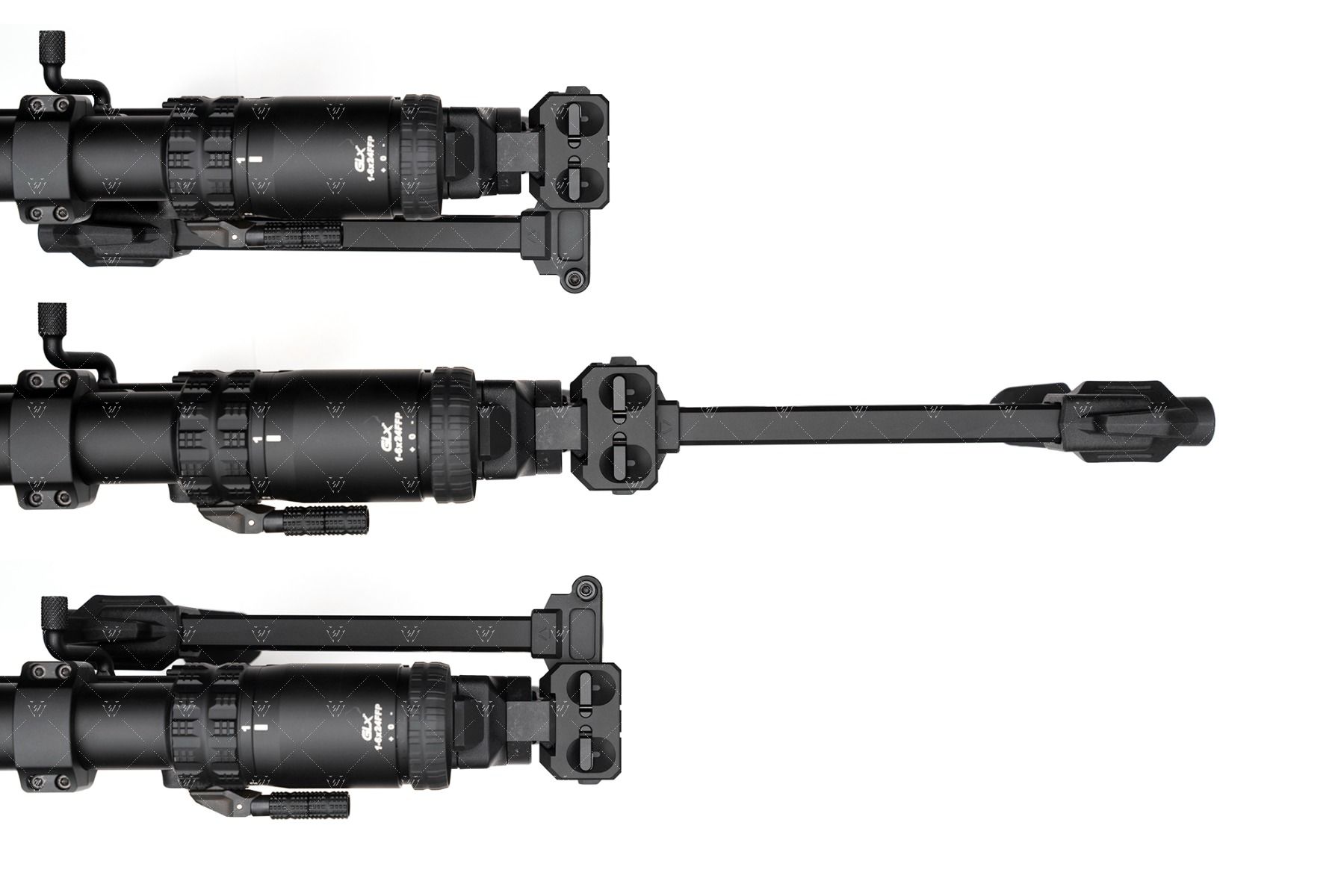 New.พานท้ายปืนแบบพับได้2ฝั่ง (Strike Dual Folding Adapter) รุ่น Strike FSA Dual Folder (The Strike Dual Folding Adapter) (Dual Folding Adapter) (Strike Hard,Strike Fast) (SI) (MCX) (MPX) (1913) สีดำ