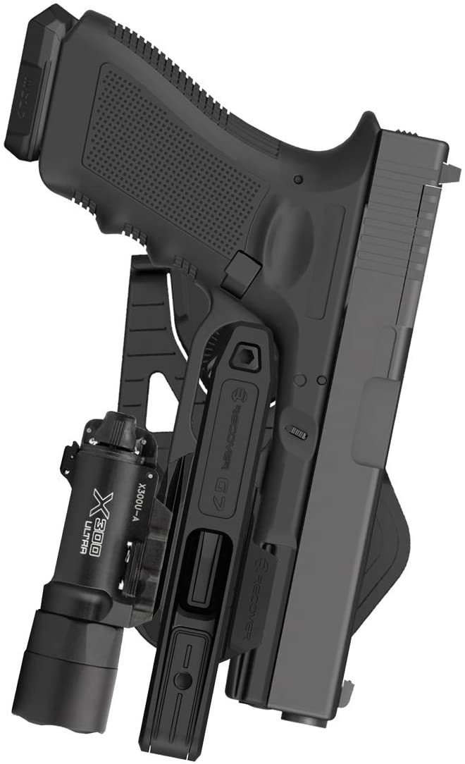 ชุดประกอบปืนสั้น รุ่น Full Kit สำหรับปืน : Glock17,19,34 (ทุกเจน) คุณสมบัติ : วัสดุผลิตจากโพลิเมอร์ คุณภาพสูง ทนความร้อนได้ดีเยี่ยม ขนาดเล็กกระทัดรัด น้ำหนักเบา ติดตั้งง่าย เพียงถอดน็อตตัวเดียว (บริเวณด้านหน้าใต้ลำที่จับรางล่าง) พานท้ายสามารถพับได้ และ ออ