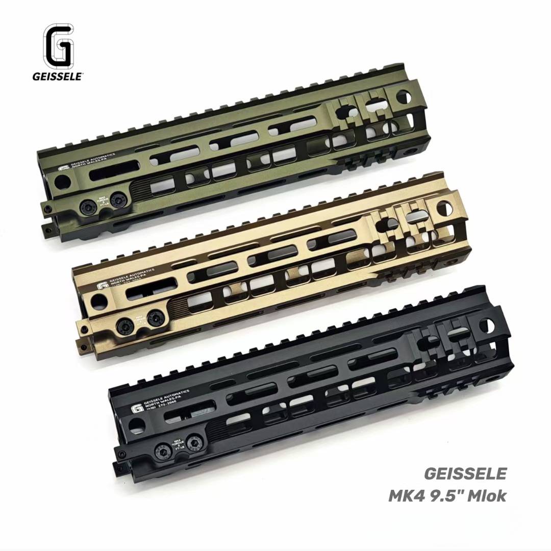 New. ชุดหน้า M4 Geissele MK4 9.5นิ้ว วัสดุ อะลูมิเนียม มีให้เลือก 3 สี คือ ดำ ทราย และเขียว