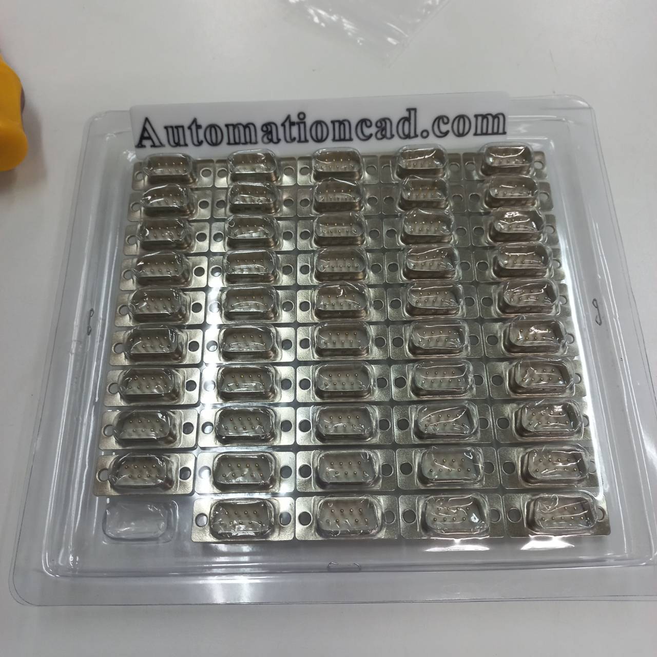 คอนเนคเตอร์ DB9 ตัวผู้ หัวคอนเนคเตอร์ ฝาเหล็ก 9 Pins Connector