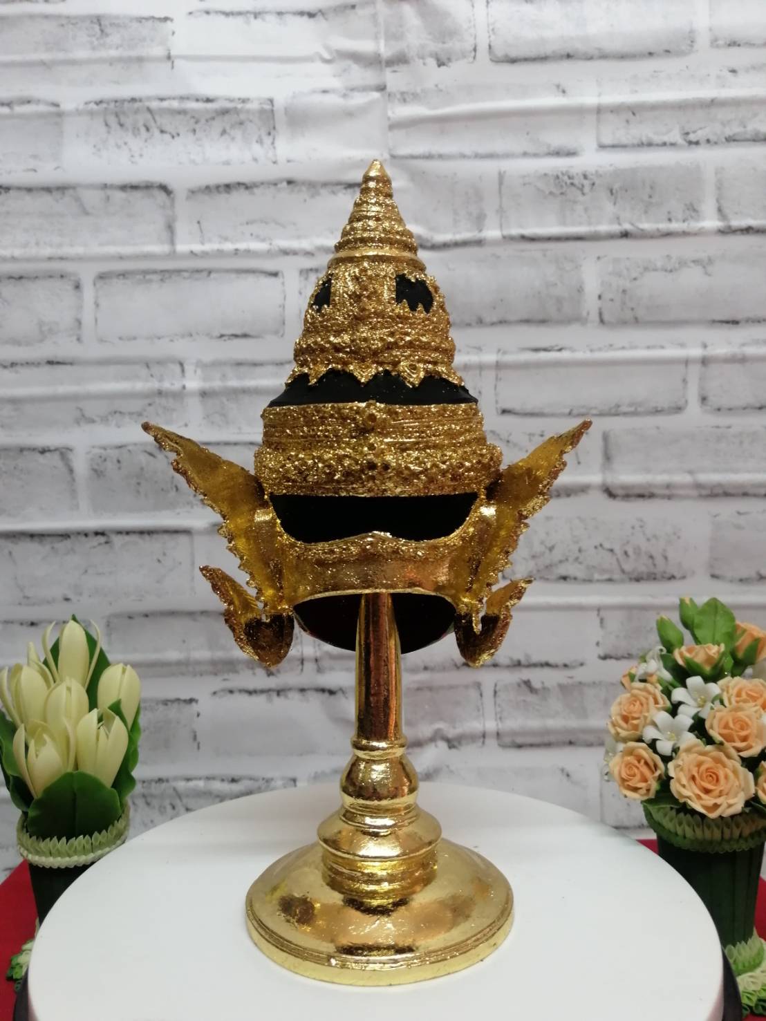 พระวิษณุกรรม ขนาด 5 นิ้ว (งานเรซิ่น ทองเค พร้อมฐานทอง)