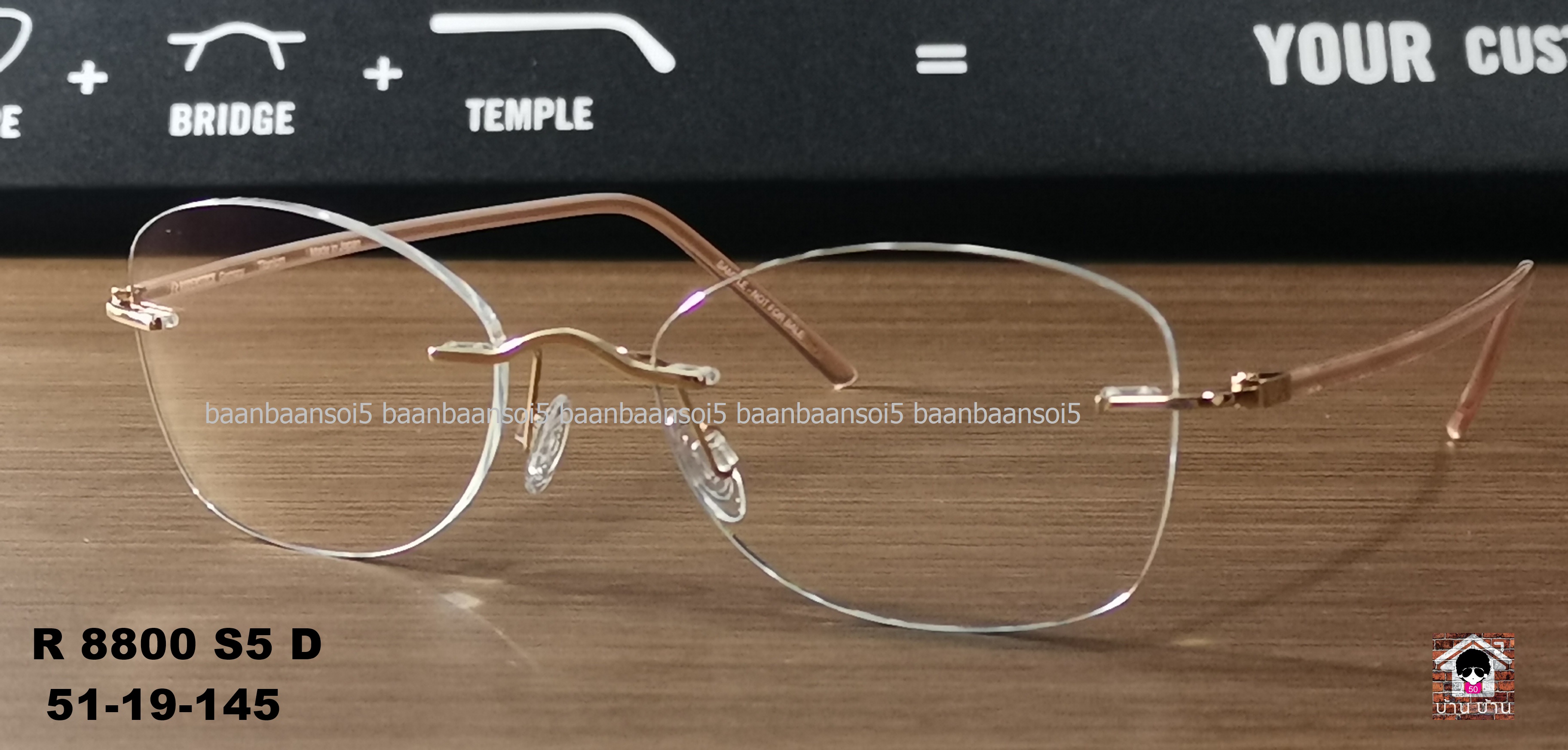 Rodenstock R 8800 S5 D 51 CUSTOM โปรโมชั่น กรอบแว่นตาพร้อมเลนส์ Rodenstock ราคา 9,900 บาท