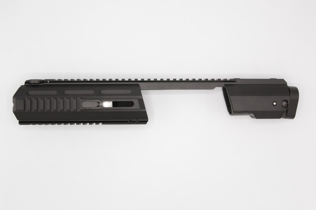 ชุดประกอบปืนสั้น Hera Glock H.E.R.A Arms Glock Carbine Conversion Kit สำหรับปืนGlock17/18/19 คุณสมบัติ : #ชุดแต่งที่จะเปลี่ยนปืนสั้นให้เป็นปืนยาว #ทำจากอลูมิเนียม ทำให้แข็งแรงทนทาน น้ำหนักเบา #ติดตั้งง่าย ราคา