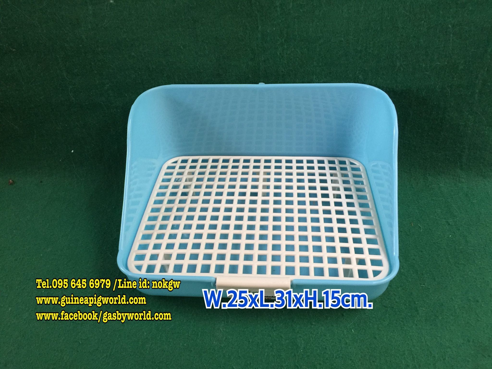 ส้วมสี่เหลี่ยม สำหรับแกสบี้,กระต่าย W.25xL.31xH.15cm.