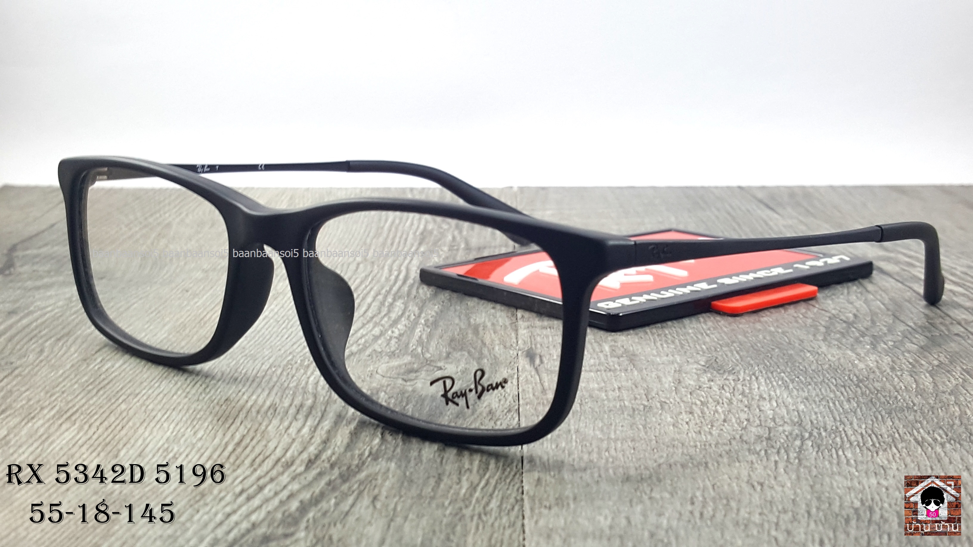Rayban RX 5342D 5196 โปรโมชั่น กรอบแว่นตาพร้อมเลนส์ HOYA ราคา 3,500 บาท