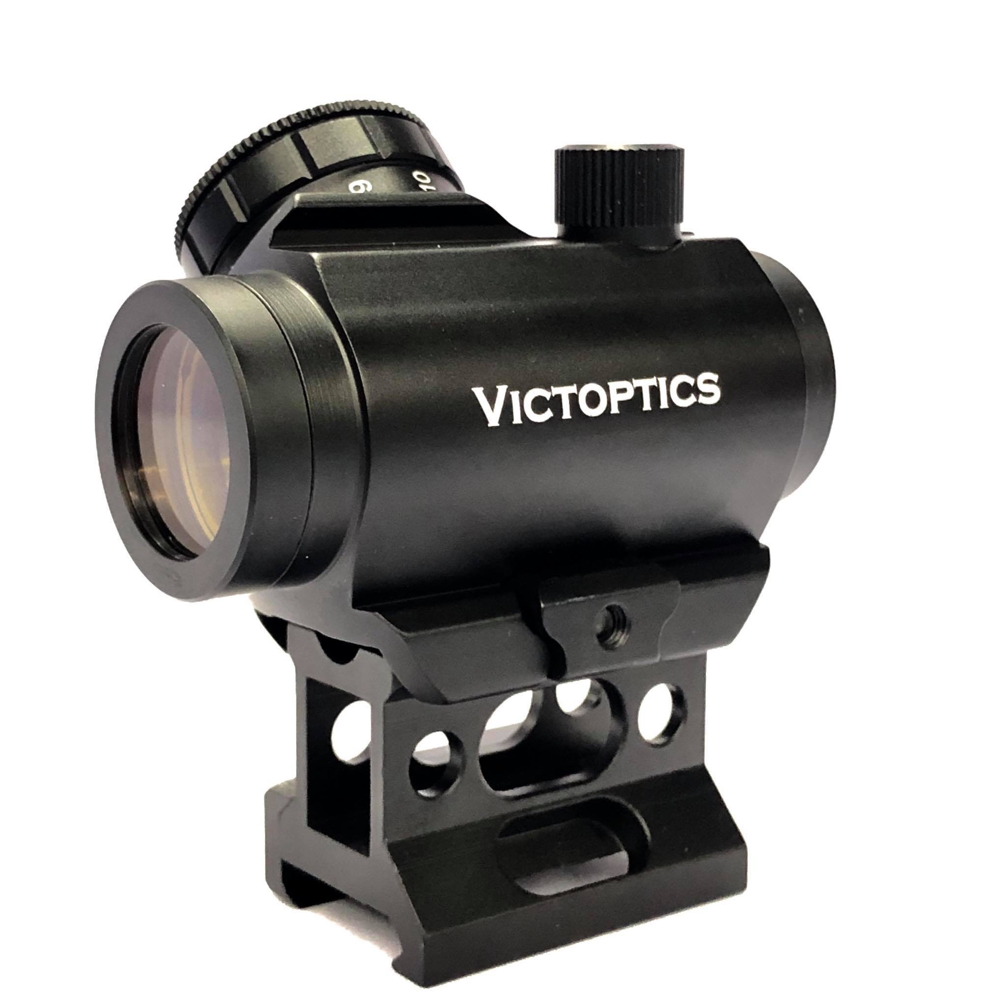 Vector Optics Victoptic 1x22 ปรับความเข้มของเป้าได้11ระดับ มาพร้อมกับขาสูงและขาเตี้ยให้เลือกใช้งาน สามารถใช้ร่วมกับNight Visionได้ ใช้ถ่านCR2032 จำนวน1ก้อน รองรับ .223 .308 7.62 .3006 .300win 9mm .45ACP pistols .22 ลูกซองขนาดลำกล้อง20ga และ 12ga ราคา 3,50