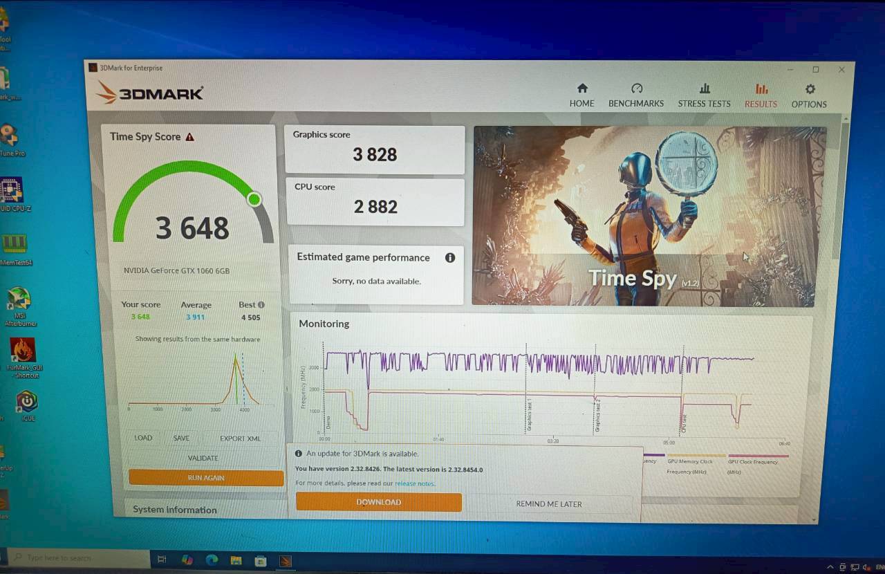 GTX 1060 GDDR5 6GB 192bit ประกัน 2 เดือน