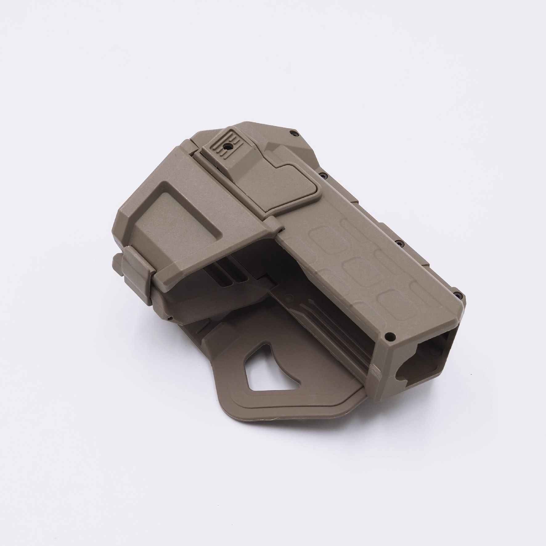New. ซองปืน G19 ติดไฟฉาย/เลเซอร์ ( G19 Light Bearing Holster ) 🔨 ผลิตจาก Polymer เกรดคุณภาพ 🔨 สำหรับ G19 ที่ติดไฟฉาย/เลเซอร์ ได้ทุกชนิด 🔨 ปลดล็อคนิ้วชี้ ใช้งานปลอดภัย ( ล็อคกับช่องคัดปลอก ) 🔨 ด้านหลังเป็นเพลทเหน็บเข็มขัด