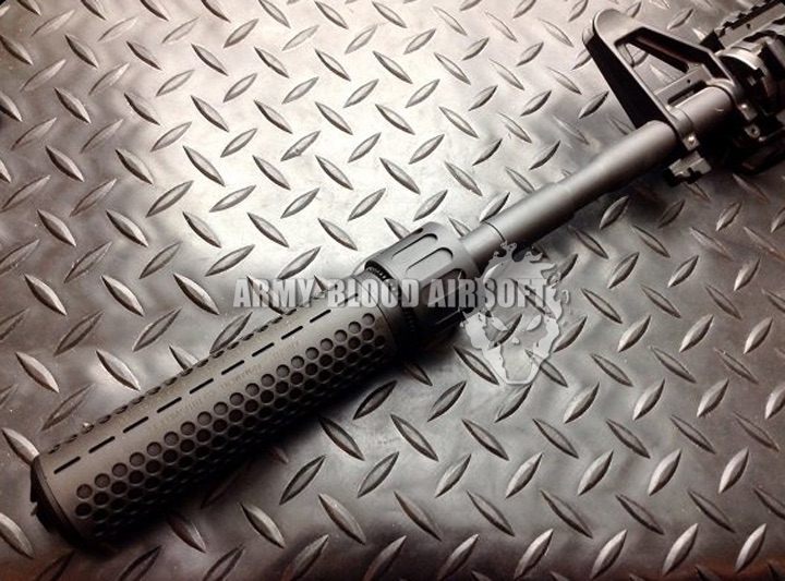 Knight's Armament QDC Barrel Extension KAC 556 QDC CQB Airsoft Dummy Quick Detach Suppressor (Carbine Length,BK)prev next