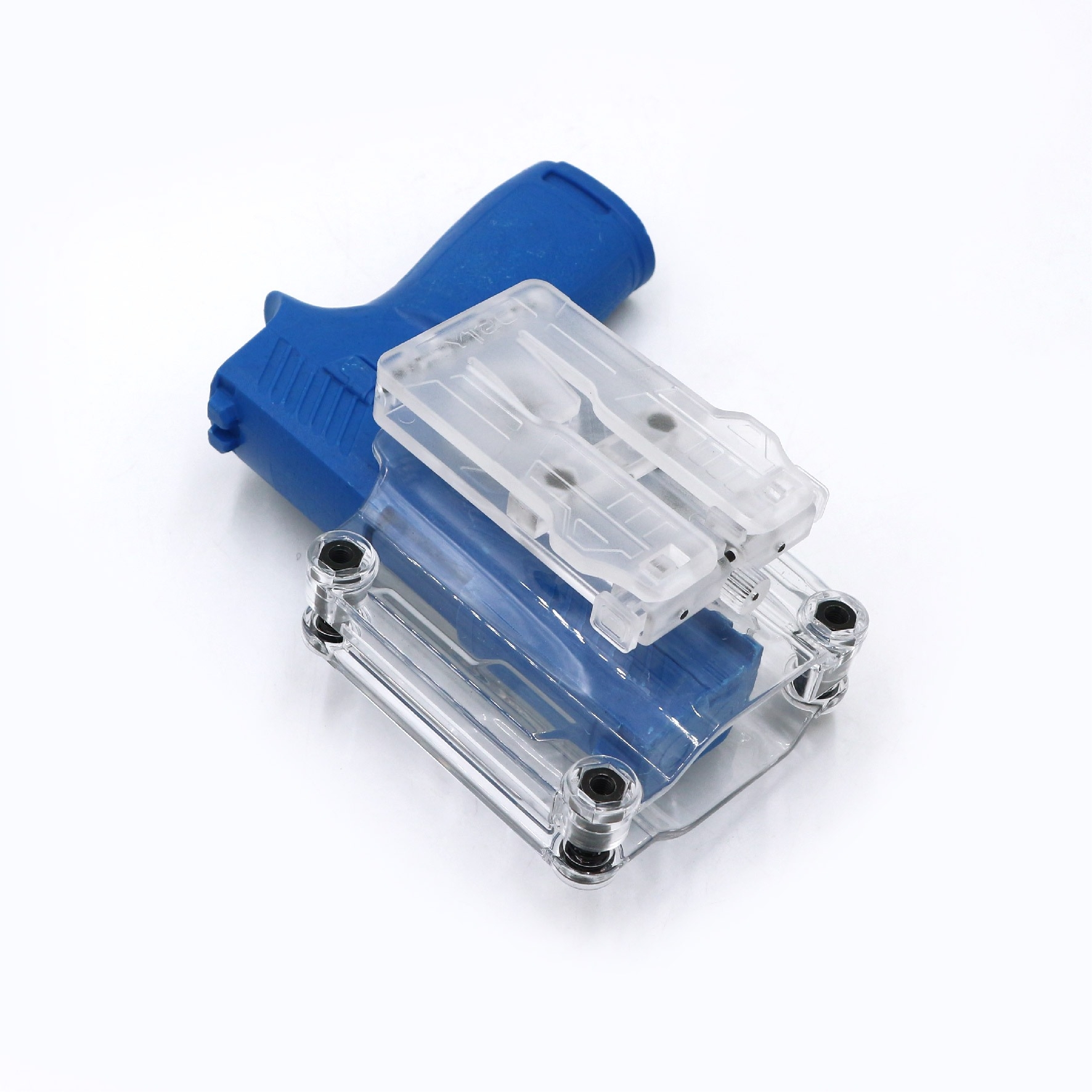 ซอง Megafit แบบใส ( Transparent Cytac Mega-Fit Holster ) -ซองปืนที่ออกแบบมาให้สามารถใช้งานได้หลากหลายรุ่น (ตามตารางแนบ) เช่น Glock , Sig Sauer, CZ , Beretta, Ruger , S&W, Walther, Colt, Taurus และอื่นๆ -ผลิตจากวัสดุ Polymer ชนิดใส -ซองถูกออกแบบให้ปลดล็อคน