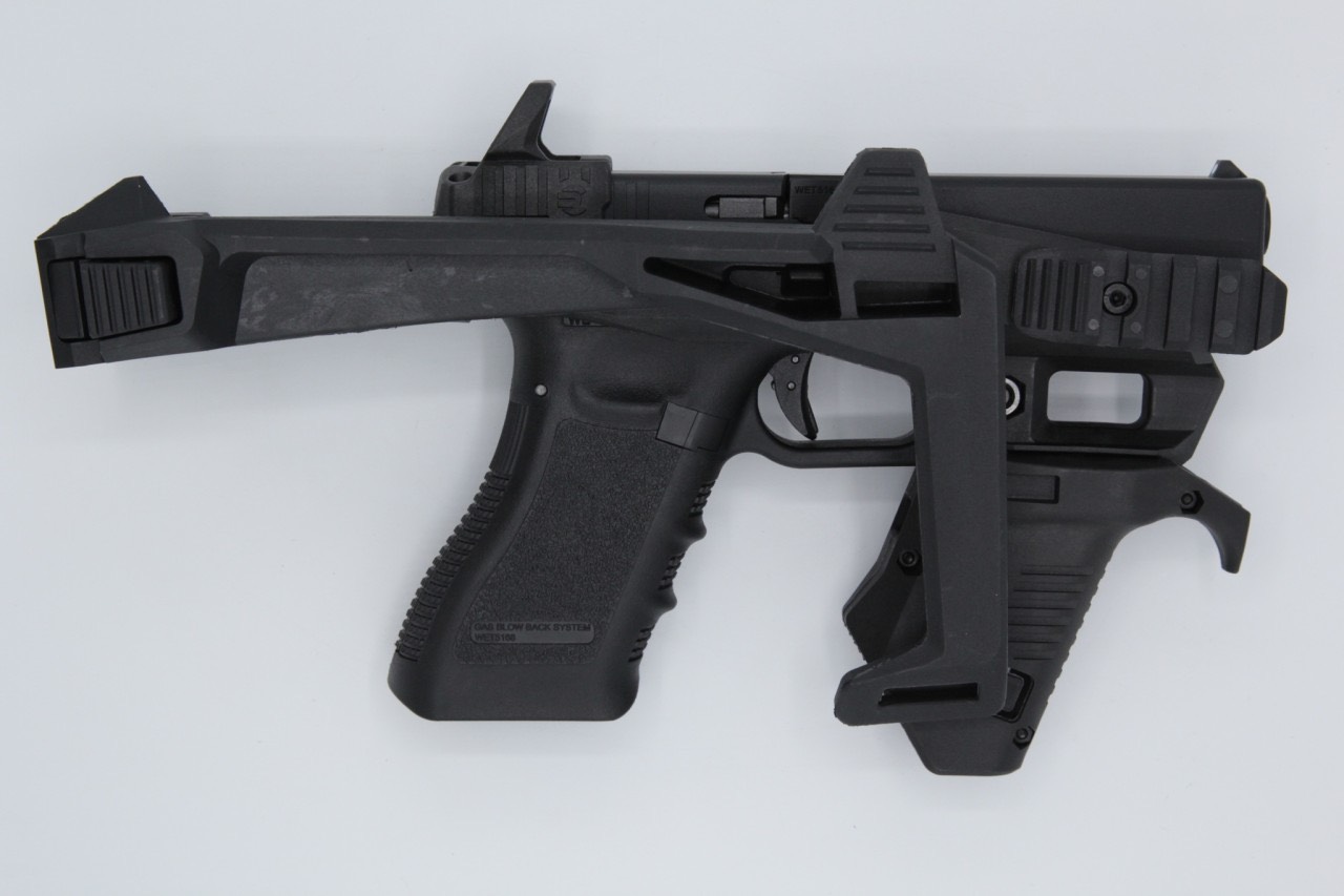 ชุดประกอบปืนสั้น Recover 20/20 สำหรับ Glock (Recover Tactical® 20/20 Stabilizer Kit for Glock) รุ่น Full Kit สำหรับปืน : Glock17,19,34 (ทุกเจน) คุณสมบัติ : วัสดุผลิตจากโพลิเมอร์ คุณภาพสูง ทนความร้อนได้ดีเยี่ยม ขนาดเล็กกระทัดรัด น้ำหนักเบา ติดตั้งง่าย เพีย