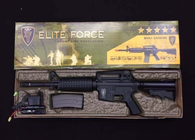 New.Umarex Elite Force M4A1 AEG Airsoft Rifle, ดำ - ทราย ( ฟรี แบตเตอรี่พร้อมที่ชาร์จ ) 390 fps ราคาพิเศษ