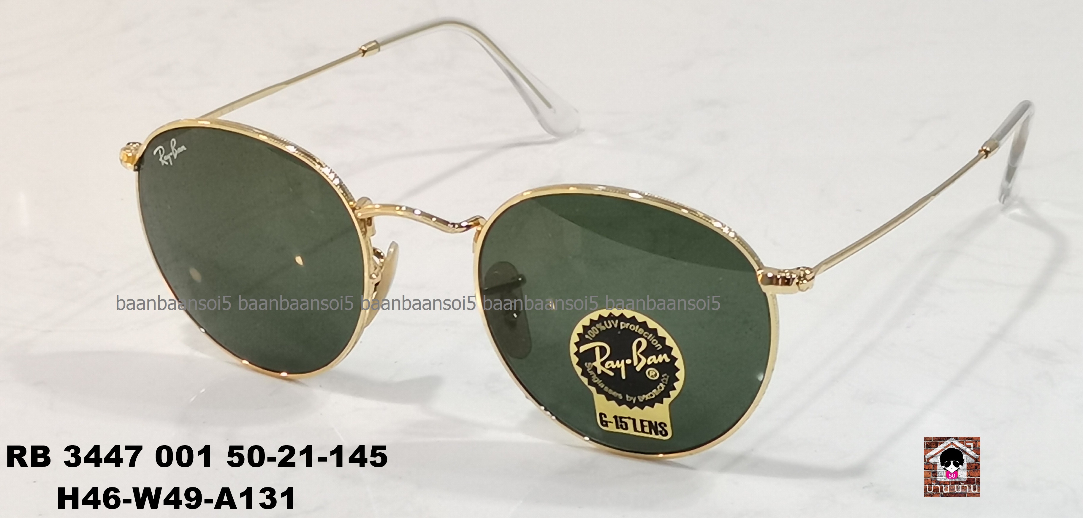 RayBan RB3447 001 ROUND METAL โปรโมชั่น ราคา 3790 บาท