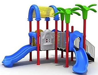 เครื่องเล่นสนาม ชุุดต้นไม้หลังคาโค้ง