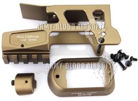 New.รางเสริม ALG Defense Glock Accessories 6-Second Optic Mount with Flared Magwell AFM For G17 / G18 สีดำ / สีทราย ราคาพิเศษ