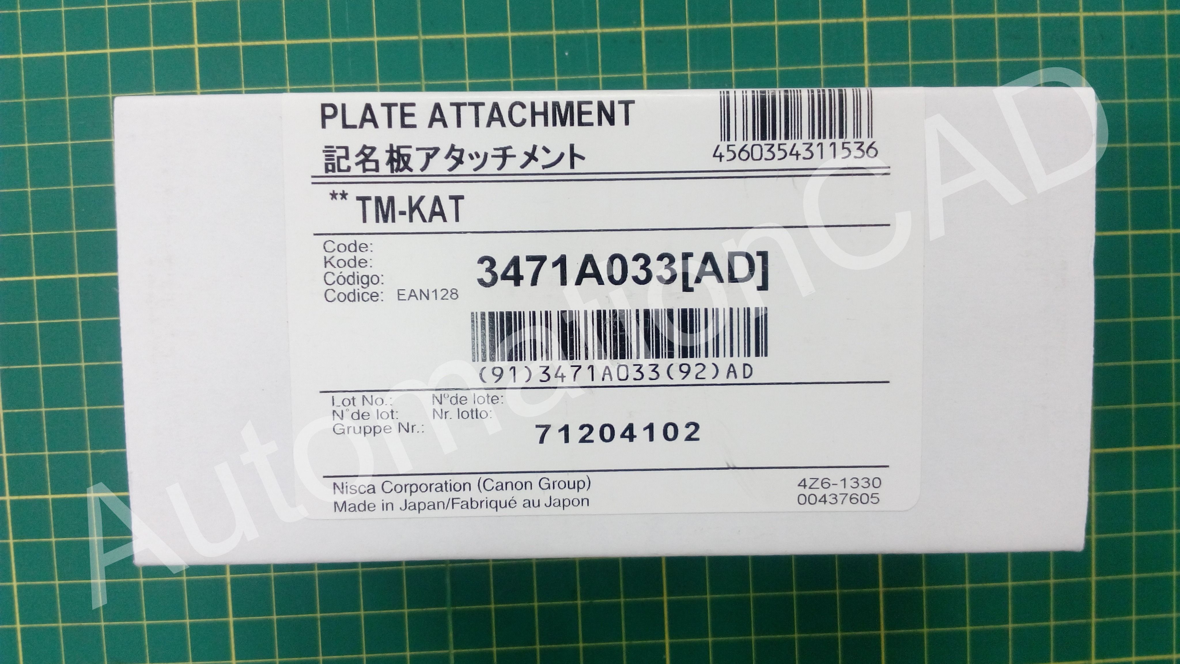 Plate Attachment สำหรับเครื่องพิมพ์ CANON รุ่น MK2000 MK2100 MK2500 ตัวพาแผ่นเพลท