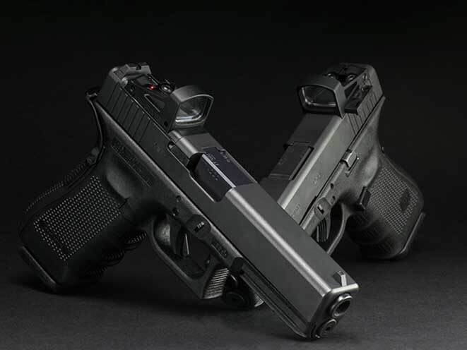 New.GB RMS Reflex Mini Red Dot Sight With Vented Mount and Spacers For Airsoft Glock Pistol Aluminium Black NGA1323 ติดกับปืน GLOCK 17 / 18 / 19 และ ปืนยาว M4 CMMG .22 ราคาพิเศษ