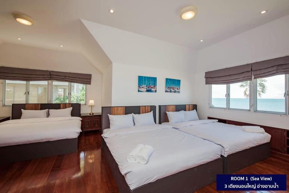 HR15042 บ้านพักติดทะเลหัวหิน The Sunny Beach Villa