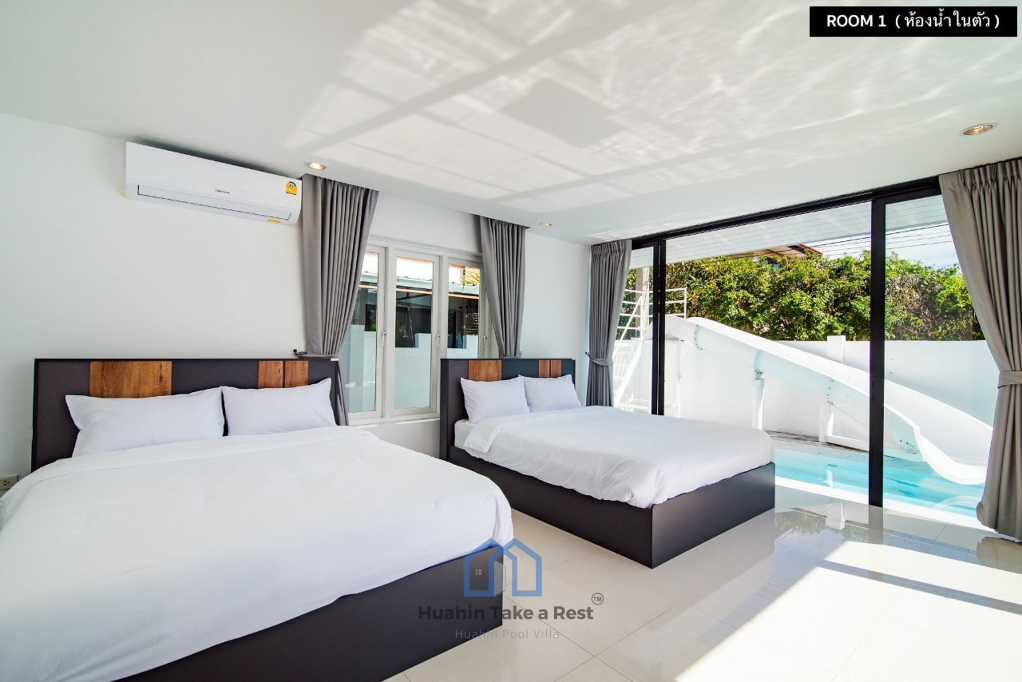 HR15036 บ้านพักหัวหิน บ้านวี วิลล่า เนียร์บีช