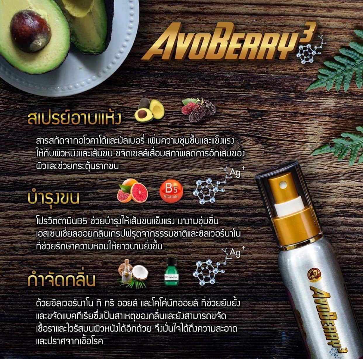 AvoBerry สเปรย์อาบแห้ง,บำรุงขน,กำจัดกลิ่น สำหรับสัตว์เลี้ยง