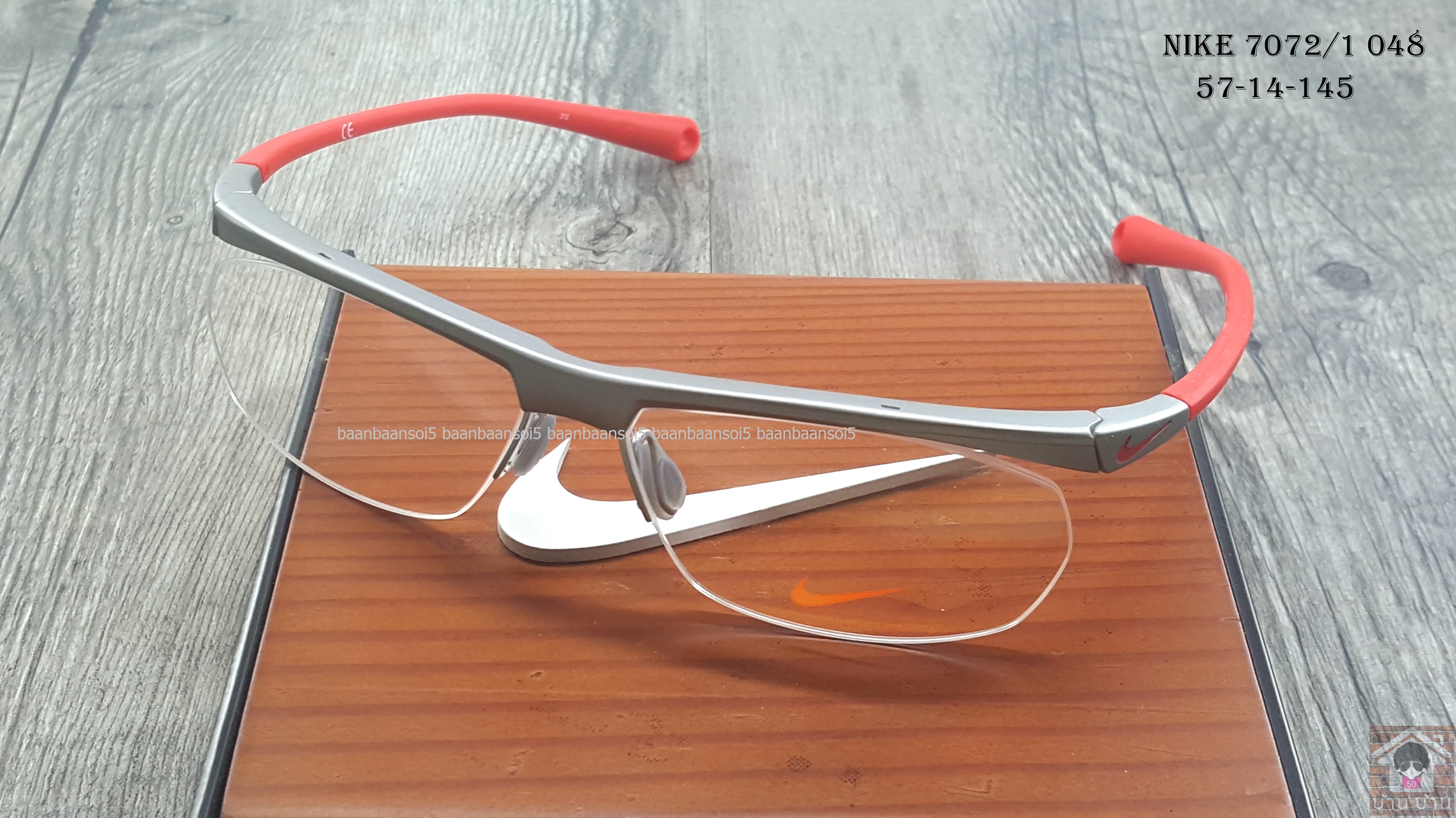NIKE BRAND ORIGINALแท้ 7072/1 048 กรอบแว่นตาพร้อมเลนส์ มัลติโค๊ตHOYA ป้องกันรังสีคอม 4,200 บาท