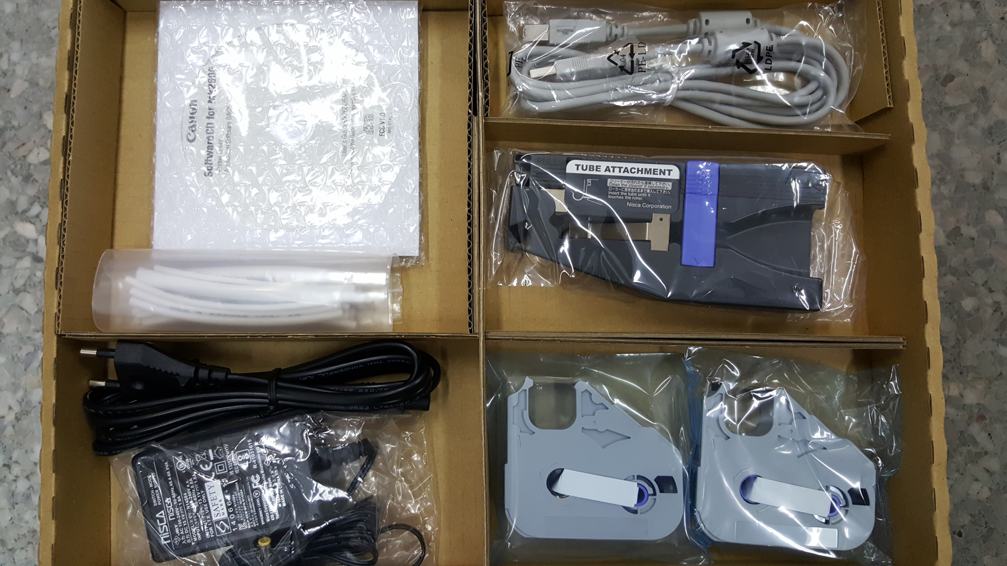 เครื่องพิมพ์ปลอกสายไฟ CANON MK-2600 Label Printer, 32,000.- Wire Marker