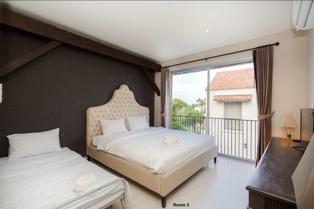 HR15021 บ้านพักหัวหิน บ้านทัศคานี บีช วิลล่า 5 ( White 3Bed Garden View )