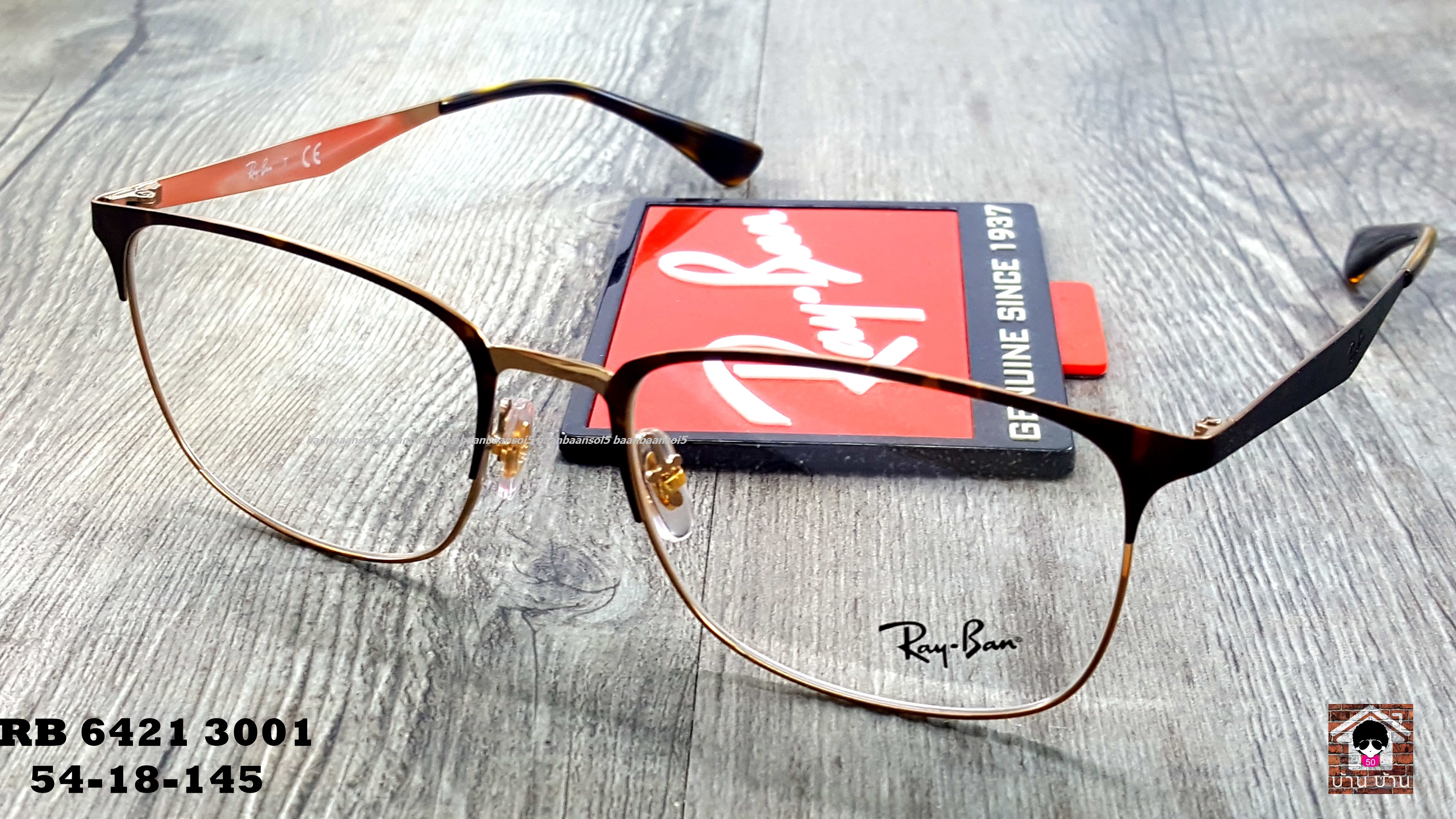 RayBan RX6421 3001 โปรโมชั่น กรอบแว่นตาพร้อมเลนส์ HOYA ราคา 4,400 บาท