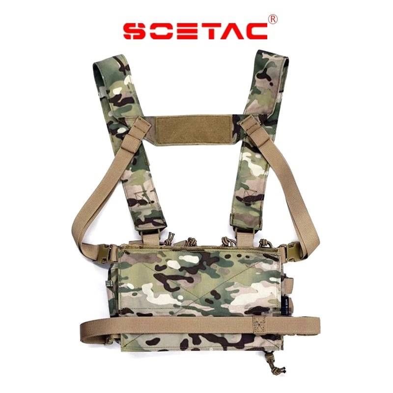 ✴✴ D3 Chest Rig ✴✴ - ผลิตจากผ้า Cordura 500D กันน้ำ - น้ำหนักเบา เพียง 0.45 kg ใส่สบาย - มีช่องใส่แม็กกาซีนปืน M4/M16 ได้มากถึง 4 ช่อง - มีช่องใส่ แม็กกาซีนปืนสั้น/ไฟฉาย ได้ 2 ช่อง - มีกระเป๋าเอนกประสงค์ 3 ช่อง - Quick Release