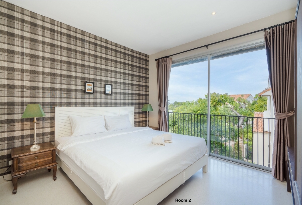 HR15021 บ้านพักหัวหิน บ้านทัศคานี บีช วิลล่า 5 ( White 3Bed Garden View )