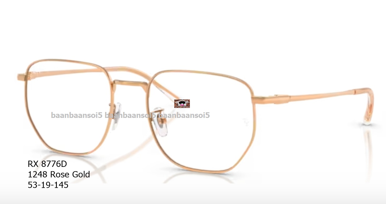 Rayban RX 8776D โปรโมชั่น กรอบแว่นตาพร้อมเลนส์ HOYA ราคา 4,900 บาท