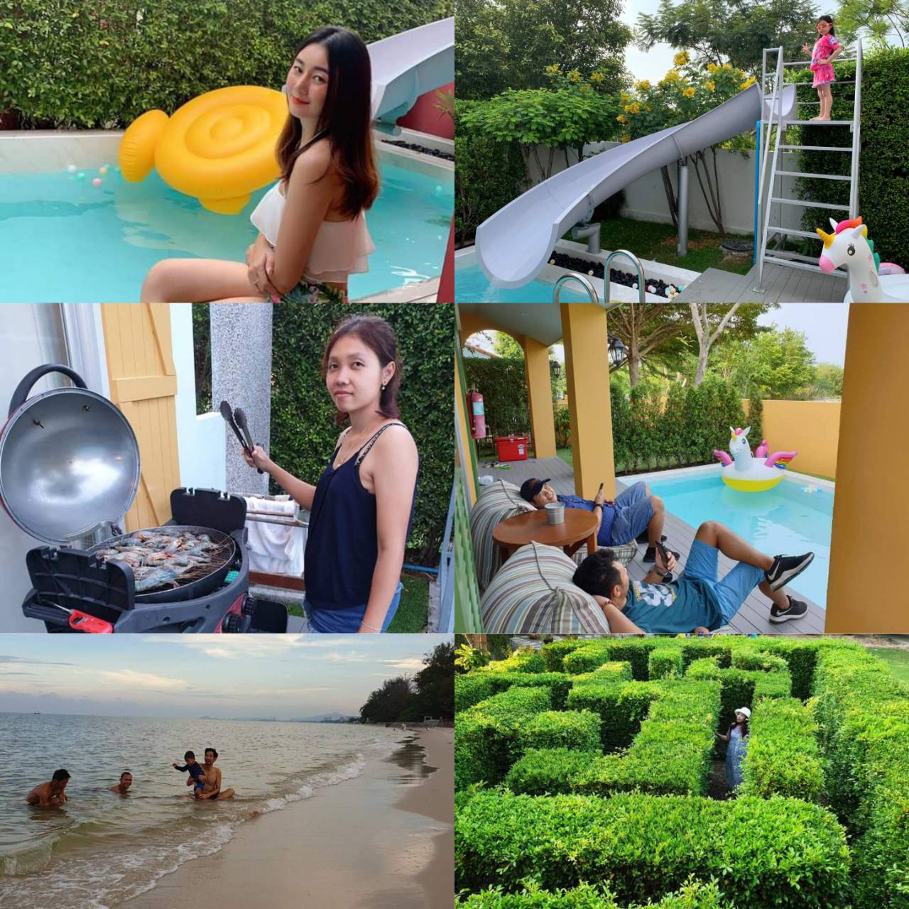 HR15023 บ้านพักหัวหิน บ้านทัศคานี บีช วิลล่า 3 ( Green 2Bed Garden View )