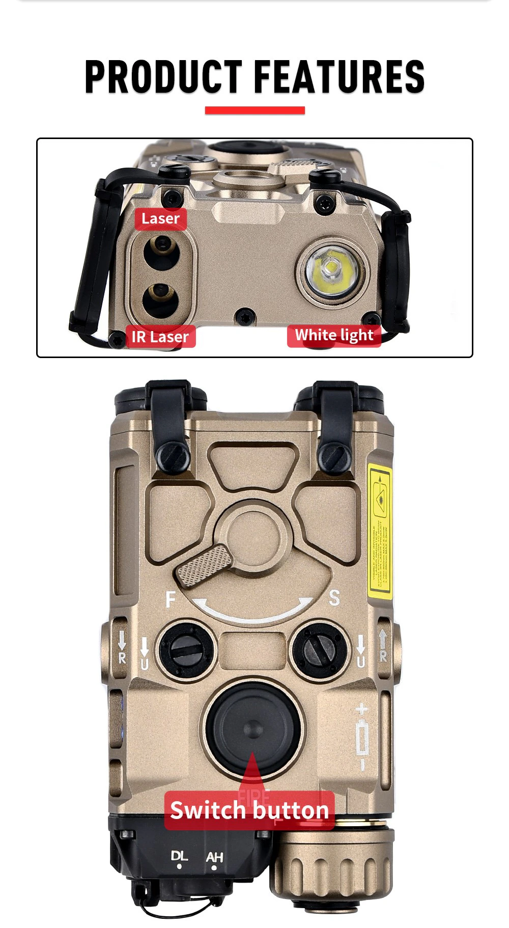 New.กล่อง Eo-tech OGL ยี่ห้อ WADSN รุ่น บอดี้อลูมิเนียม (OGL) (EOTECH OGL) (ON-GUN-LASER)