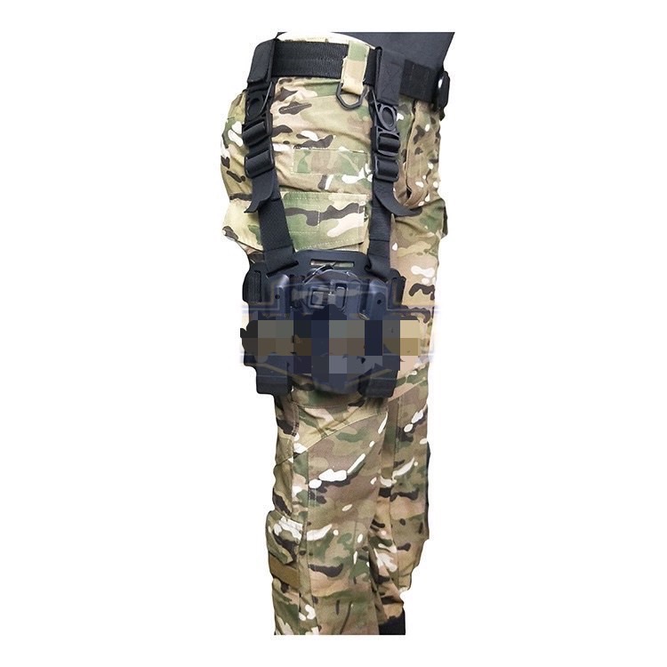 ชุดซองปืนพกนอกรัดต้นขา ทรง Black Hwak (ซองปืนปลดนิ้วชี้รัดต้นขา) (ซองปืนรัดต้นขา) มี7รุ่นให้เลือก รุ่น Glock 17 รุ่น Glock 19 (Glock17,18,19 รุ่น M1911 (ไม่มีรางล่าง) รุ่น Beretta 92f (ไม่มีรางล่าง) รุ่น Sig Sauer P226 รุ่น Sig Pro (Sig P320) รุ่น HK USP