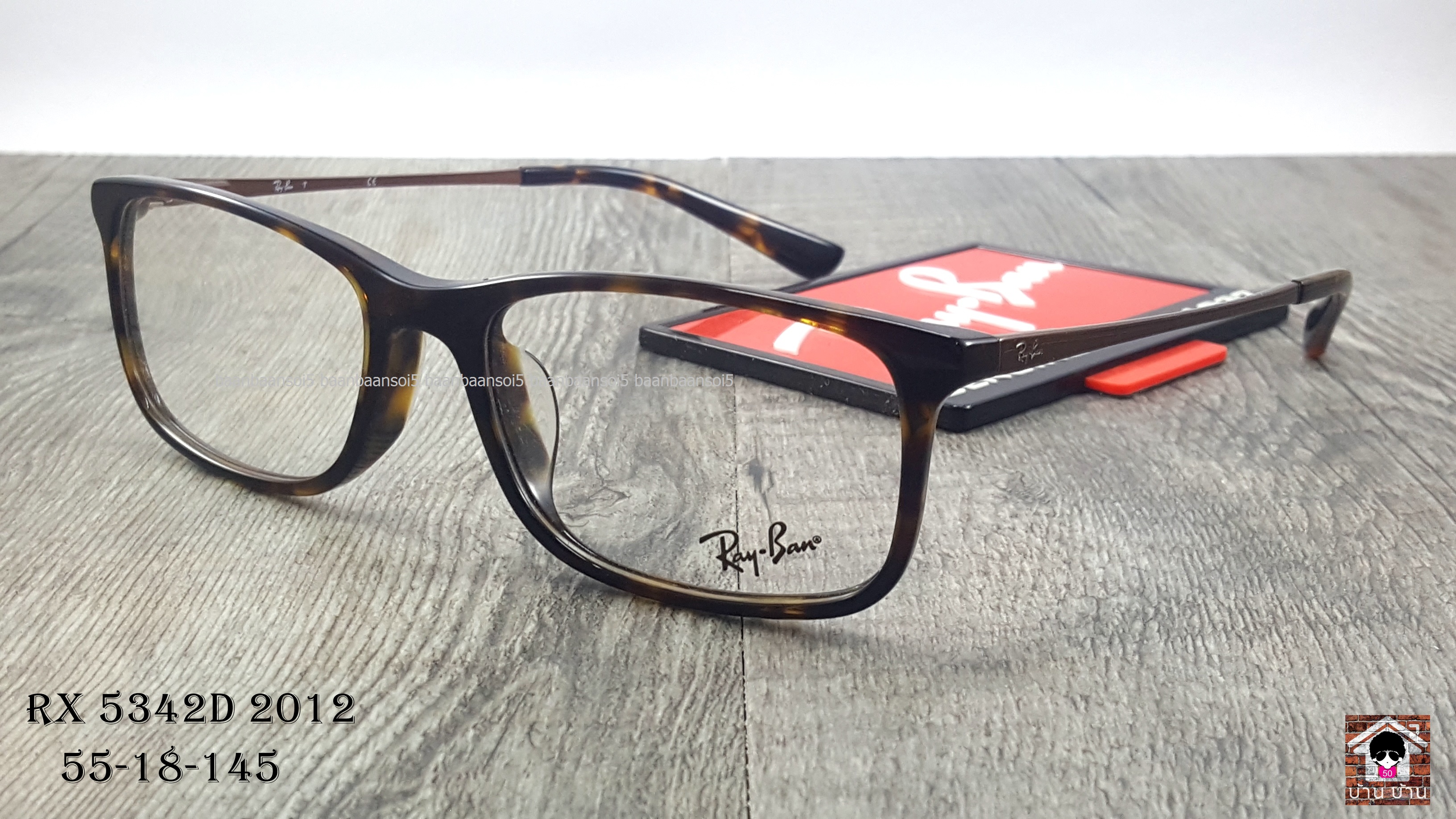 Rayban RX 5342D 2012 โปรโมชั่น กรอบแว่นตาพร้อมเลนส์ HOYA ราคา 3,500 บาท
