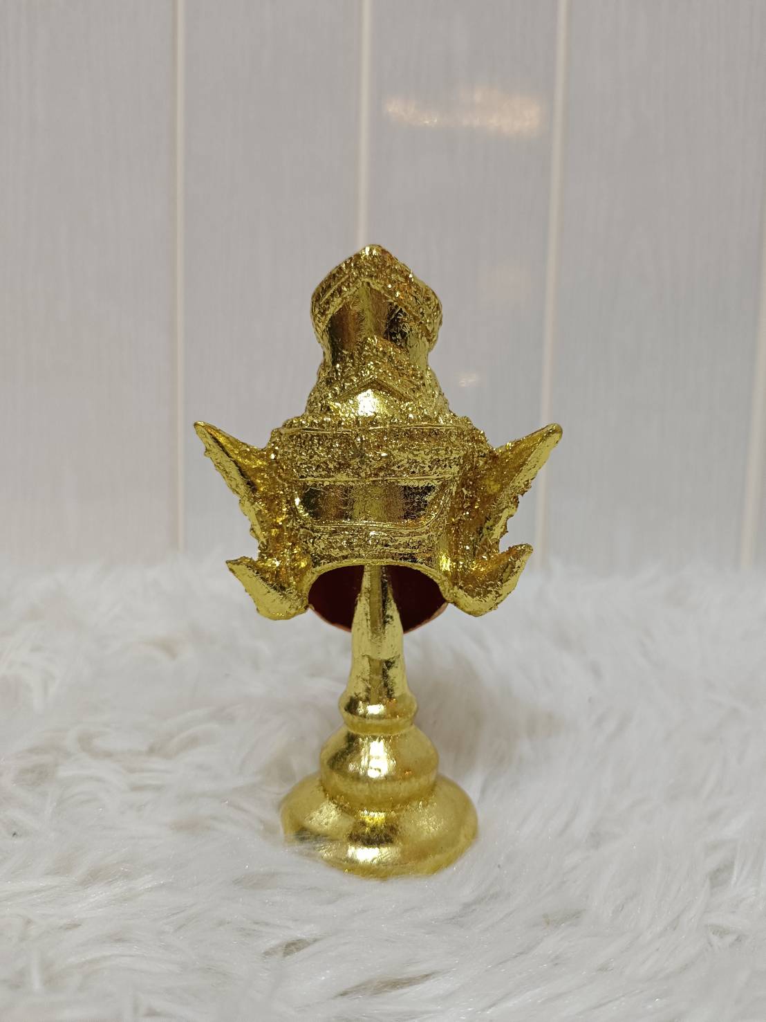 เศียรครู พ่อแก่ ฤาษี (หน้าสีเนื้อ) ขนาดจิ๋ว พร้อมฐานปิดทอง