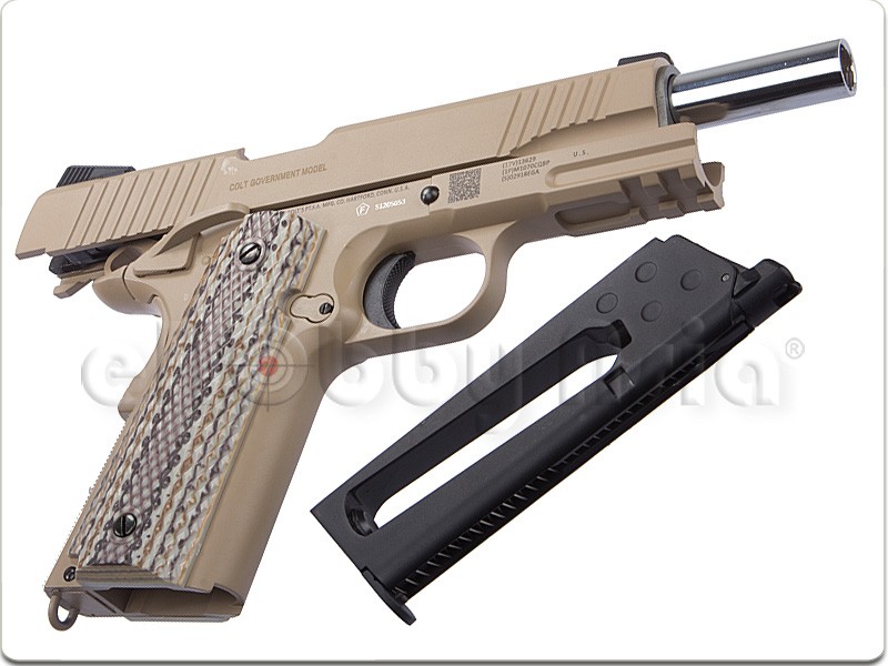 New.CYBERGUN COLT M45A1 Rail CO2 GBB Pistol (Desert Tan) ราคาพิเศษ