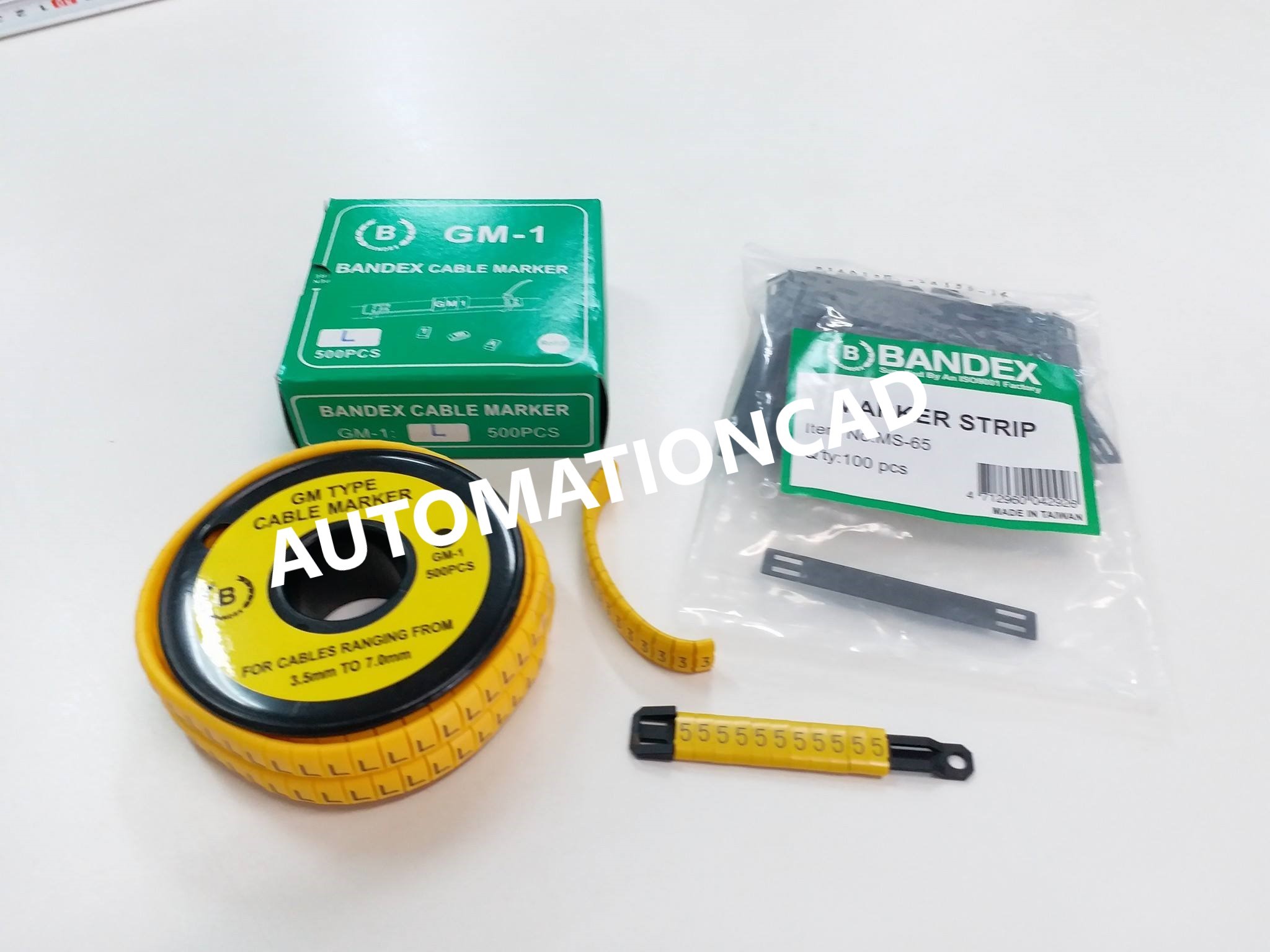 ตัวอักษรใส่เข็มขัด MARKER STRIP 65mm 100mm BANDEX