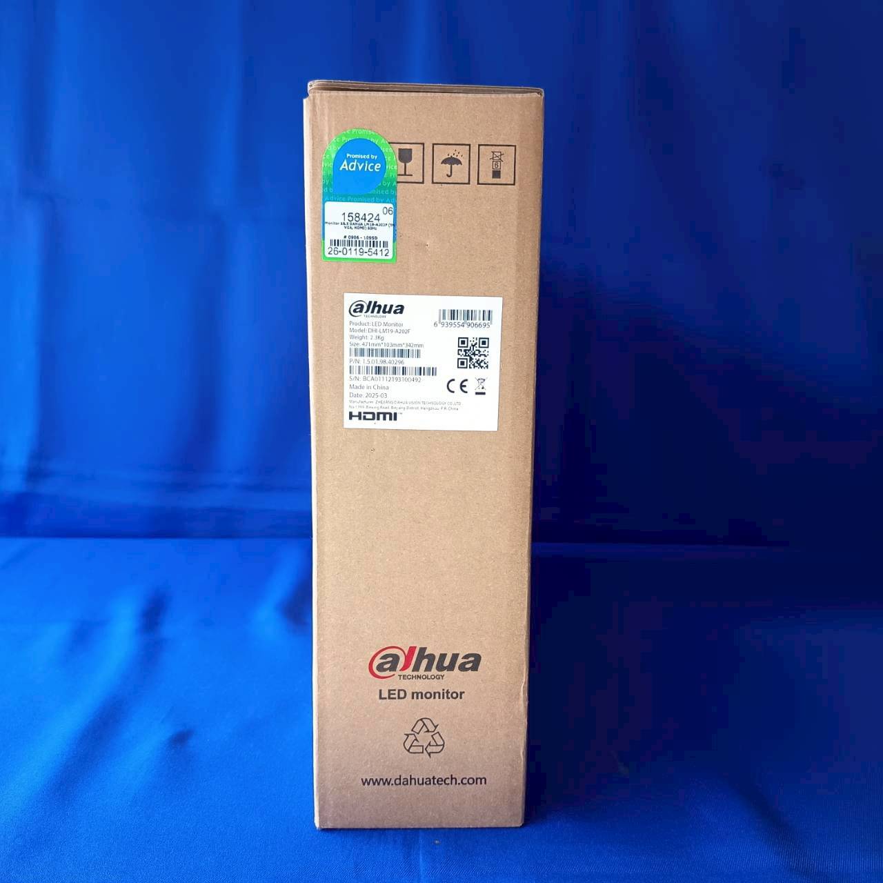 LED 18.5" DAHUA LM19-A202F TN 60Hz VGA + HDMI ใหม่ประกัน Advice เต็ม 3 ปี 28/10/2028