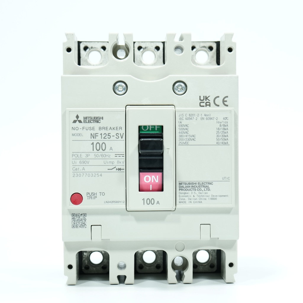เบรกเกอร์ NF125-SV 3P 100A มิตซูบิชิ MITSUBISHI 100A 3POLE NF125 SV NF125SV