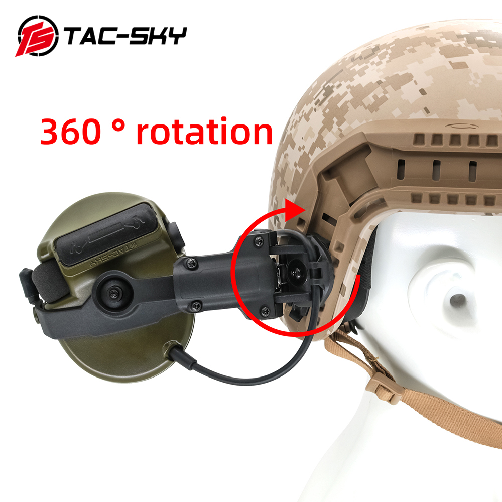 New.หูฟังสื่อสารตัดเสียงได้ ทรง Comtac III ยี่ห้อ Tac-Sky รุ่น หูฟังตัดเสียงพร้อมขาติดหมวกฟาส