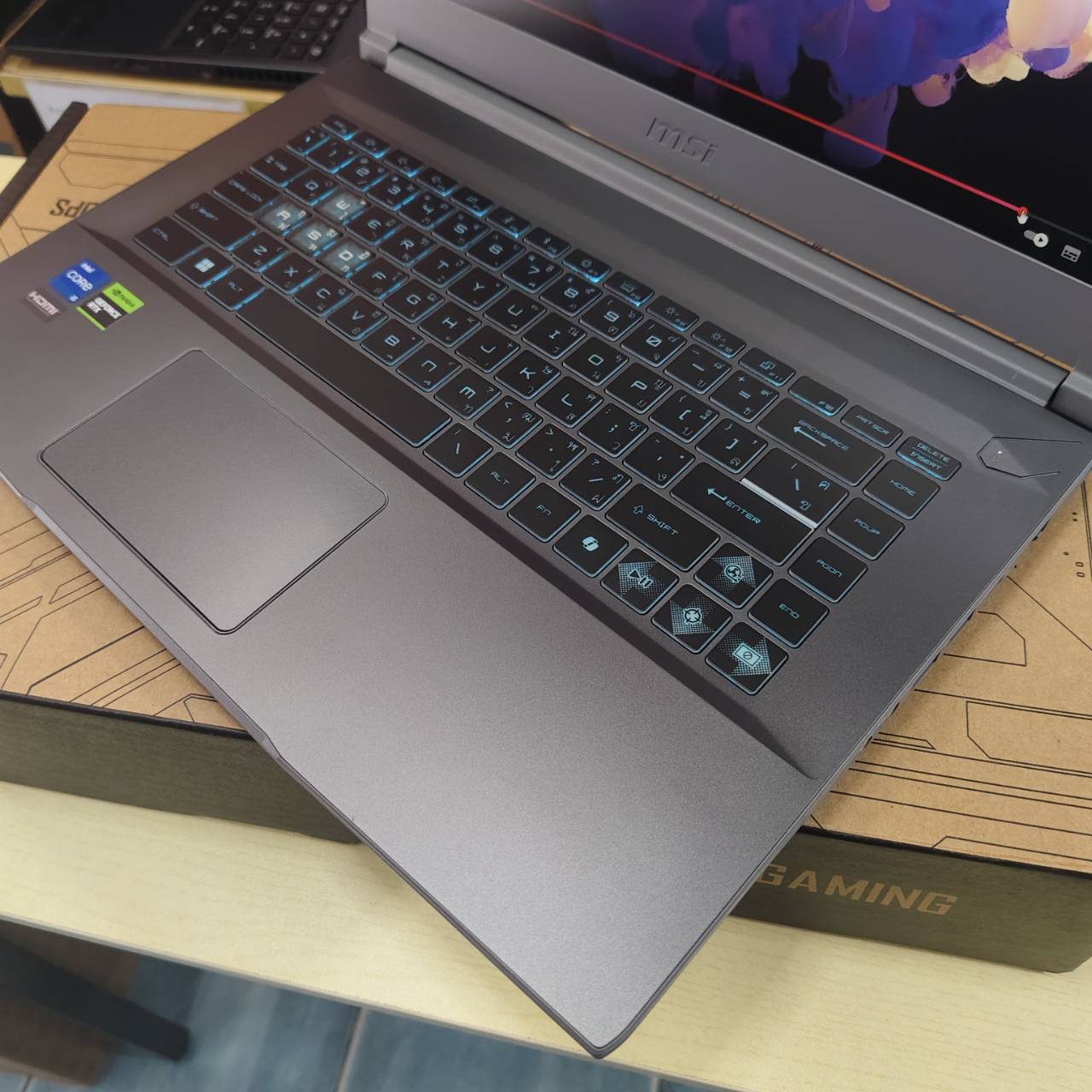 MSI THIN 15 B12UCX-1428TH สภาพเครื่อง 95% ประกันศูนย์ 26/11/2026