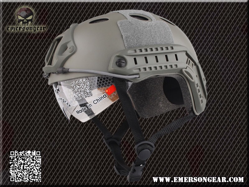 New.หมวกยุทธวิธี Helmet/Protective Pads >> Helmet >> EMERSON FAST Helmet/Protective Goggle PJ Type สีดำ สีทราย สีเทา สีมาดิเคม ราคาพิเศษ