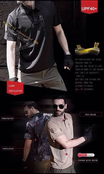 New.ยี่ห้อเสื้อยืดผู้ชายเดินป่าทหารกองทัพยุทธวิธีเสื้อยืดแขนสั้นกันน้ำระบายอากาศแห้งเร็วเสื้อยืดพรางเดินป่า สีดำ สีทราย สีเขียว ราคาพิเศษ