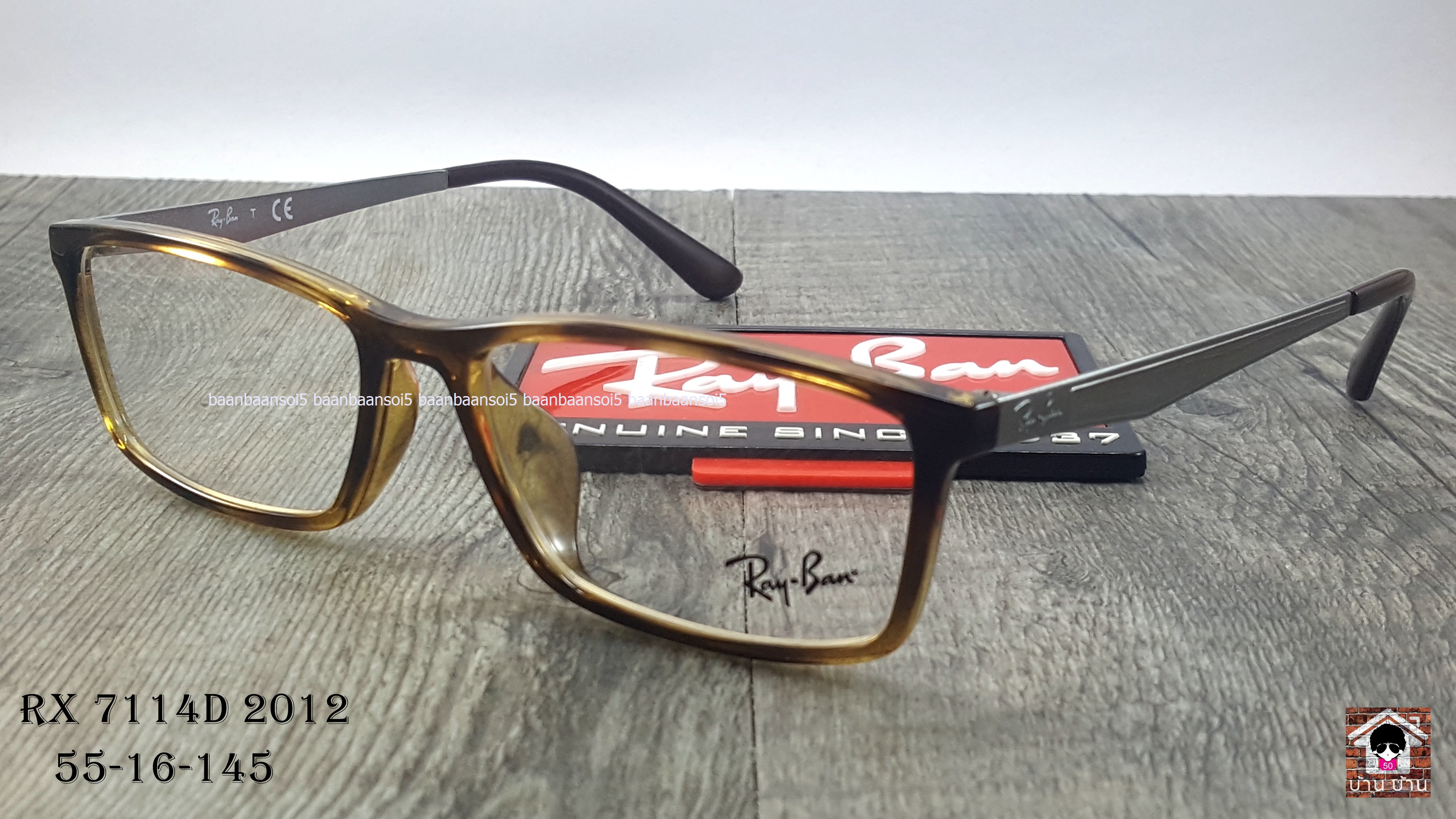 Rayban RX 7114D 2012 โปรโมชั่น กรอบแว่นตาพร้อมเลนส์ HOYA ราคา 3,400 บาท