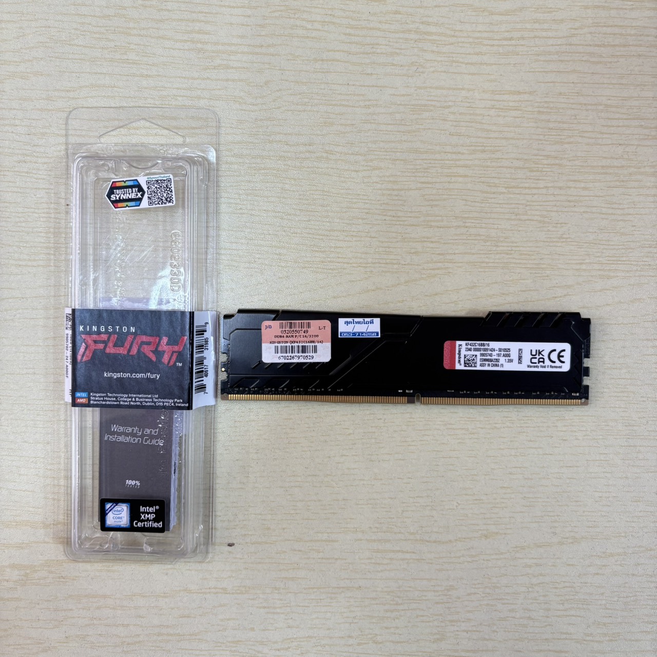 RAM PC DDR4 (3200) 16GB KINGSTON FURY BEAST * RAM ใหม่ยังไม่แกะซิล ประกัน SYNNEX LT. *