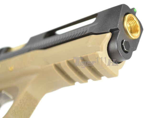 S&W M&P9 T3 B-Style สไลด์ดำ ท่อทอง เฟรมทราย
