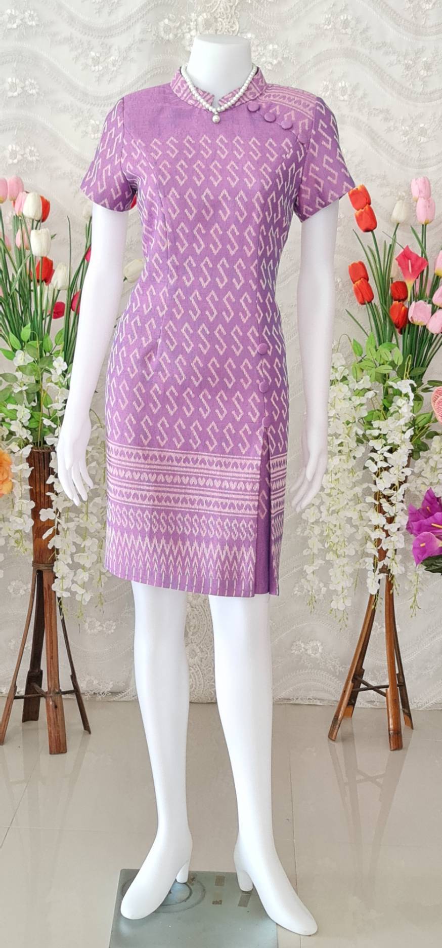 #ชุดผ้าไทยผ้าฝ้ายแต่งด้วยผ้าตินจก#ชุดผ้าไทยส #ชุดผ้าไทยผ้าพื้นเมือง #ชุดผ้าฝ้ายแต่งลูกไม้ #ชุดทำงานผ้าไทยปักลูกปัดสวยงาม♥ ตามภาพ M