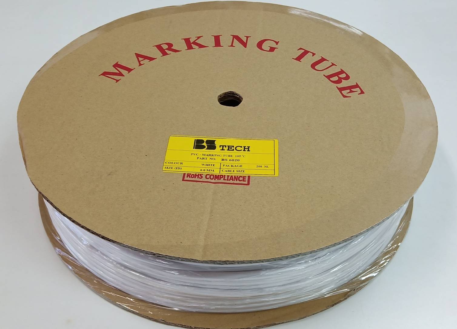 ท่อปลอกสายไฟ BS-TECH ขนาด 6.0 mm. ยาว 200m PVC TUBE